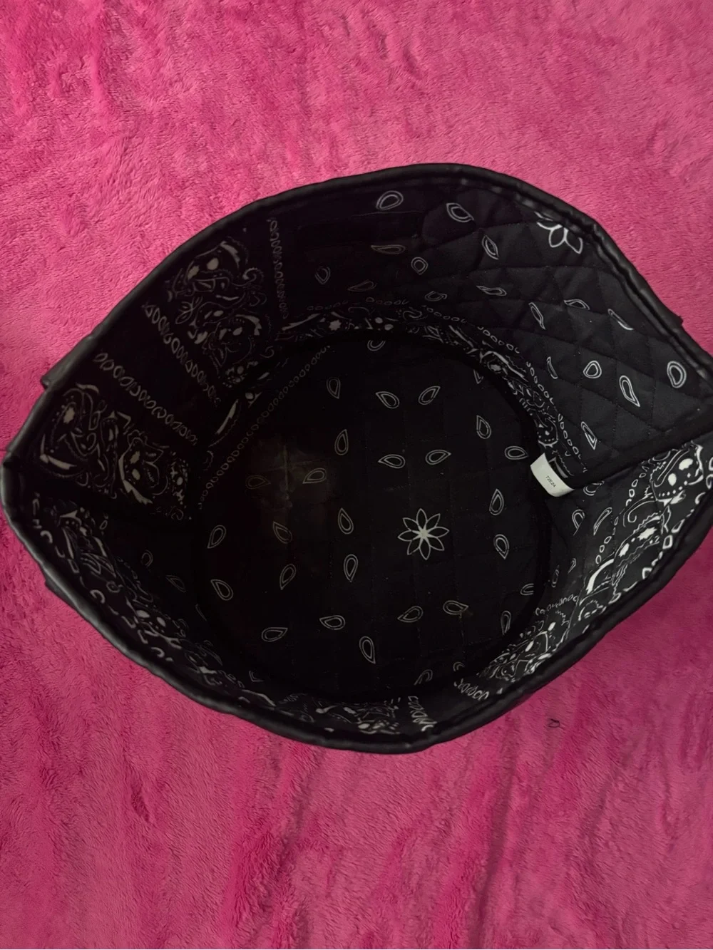 Quilted Black Dog Carrier Tote with Bandana Lining